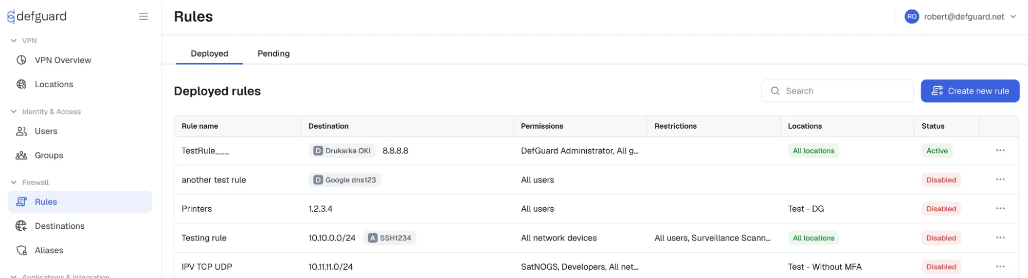 Firewall management in Defguard 2.0 Alpha 2