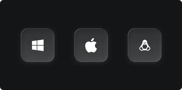 Windows, Apple and Linux platform icons