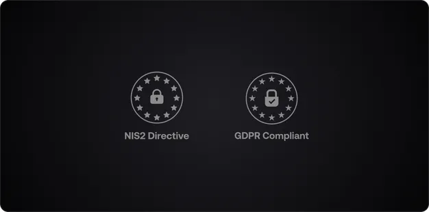 NIS2 Directive and GDPR Compliant badges